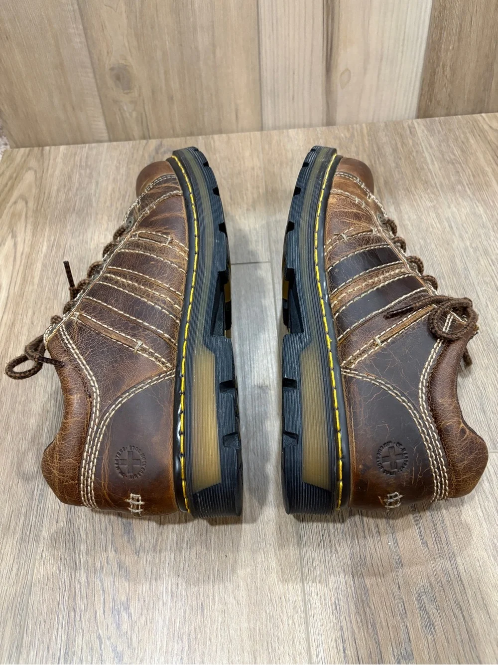 Dr. Martens Harrison Buckle Exclusive Brown Lace-Up Leather Lug Oxfords 10.5 US